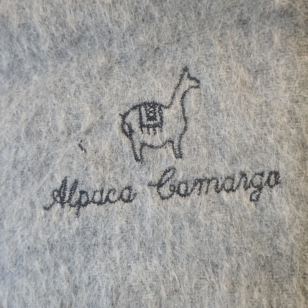 Alpaca Camargo Peruvian Alpaca Wool Gray Scarf EUC